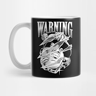 Warning B&W Mug